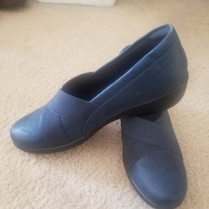 Womens Navy Slip on Shoes